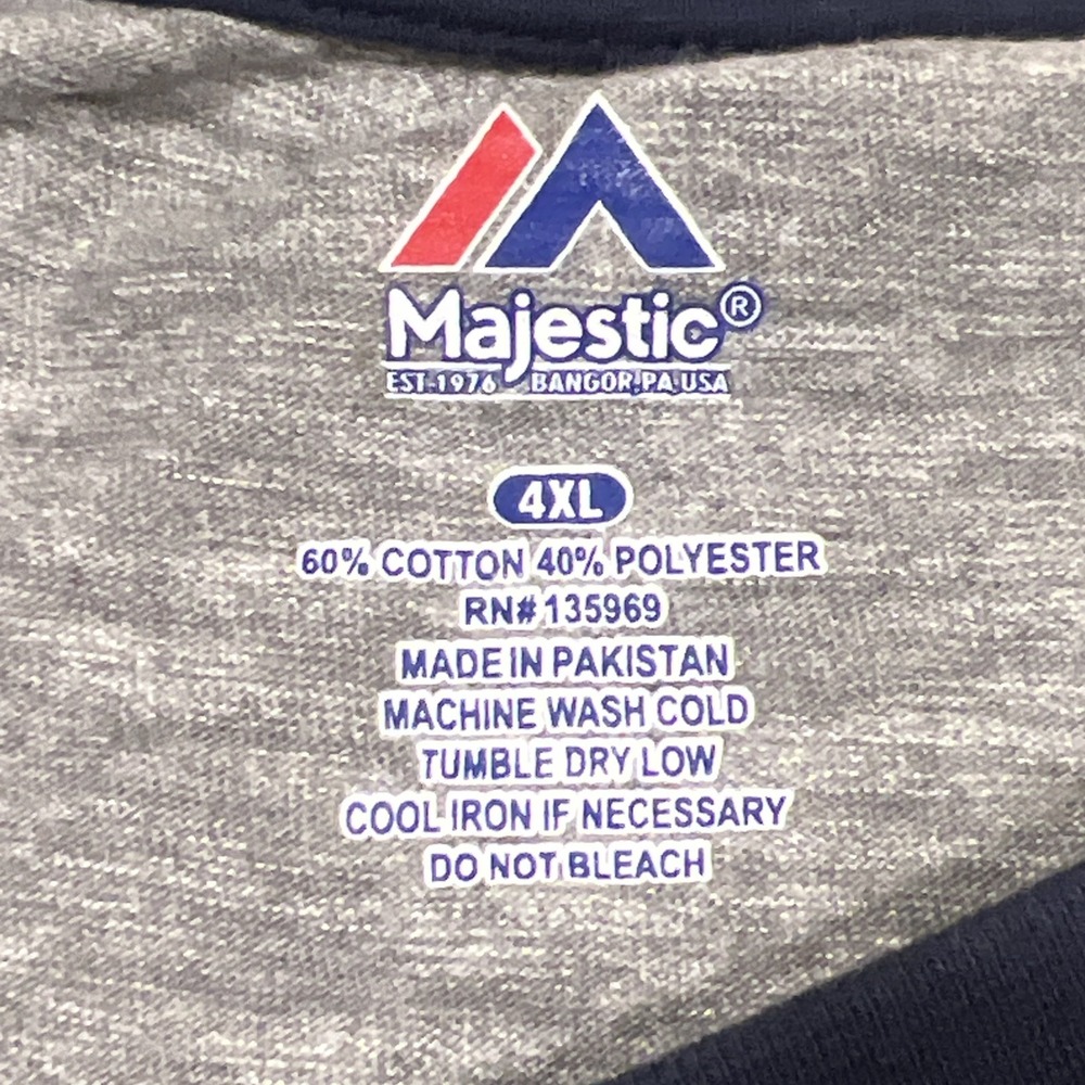 NFL Team Apparel Houston Texans Majestic Long Sleeve Shirt‎ Raglan Mens 4XL NWT - Picture 5 of 8